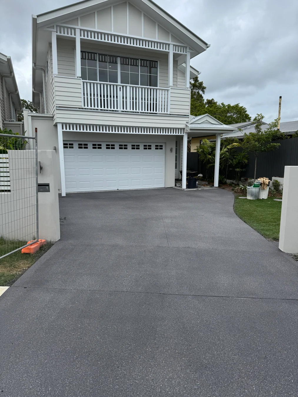 Renewed decorative concrete driveway at a Brisbane home